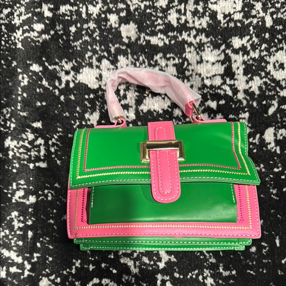 Green and Pink Women's Bag